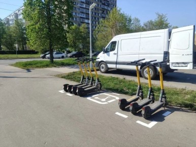 В Тольятти приступили к нанесению разметки для парковки электросамокатов