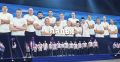 На спортивную арену выходят спортсмены команды «Ладья» Управления Министерства внутренних дел России по городскому округу Тольятти!