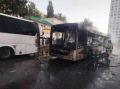 В Самаре сгорел пассажирский автобус